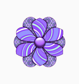 紫色艺术微立体花纹元素