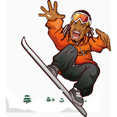 滑雪雪地冰雪乐园素材