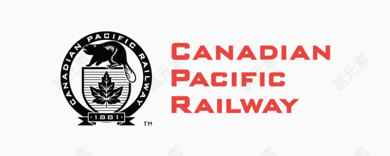 加拿大太平洋铁路标志矢量图