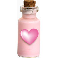 粉色桃心瓶子