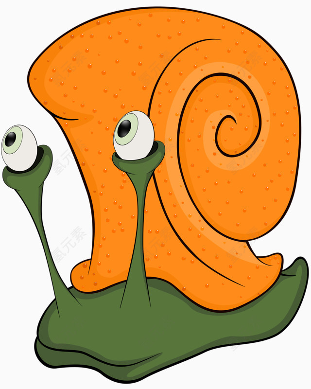 橘黄色大蜗牛