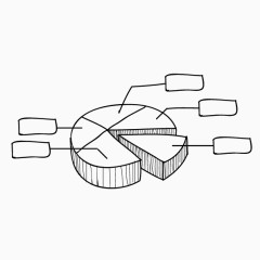 矢量卡通饼状分布图