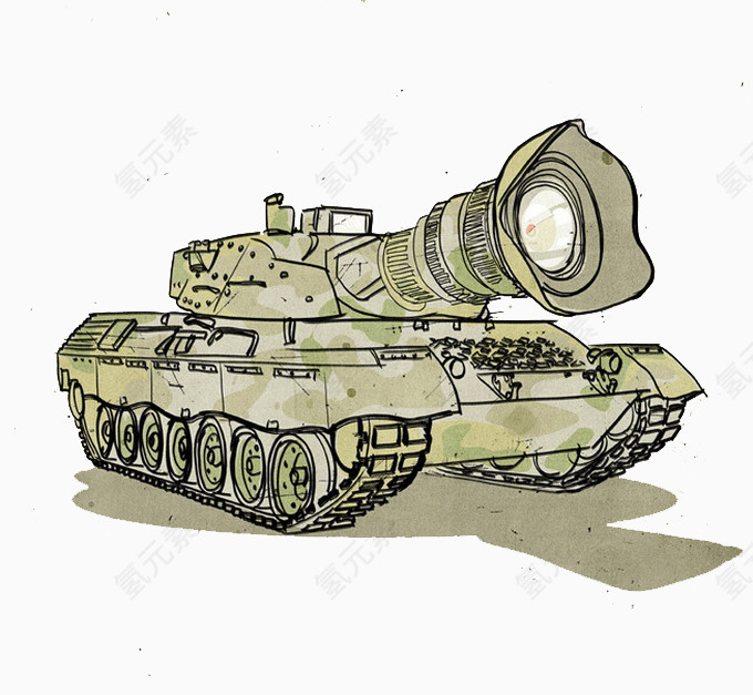 创意坦克插画设计