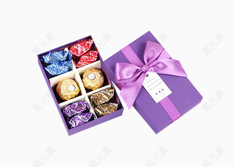 紫色巧克力盒伴手礼盒