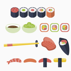 寿司与生鱼片图案