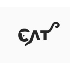 创意英文艺术字CAT