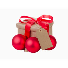 三个红球的礼品盒