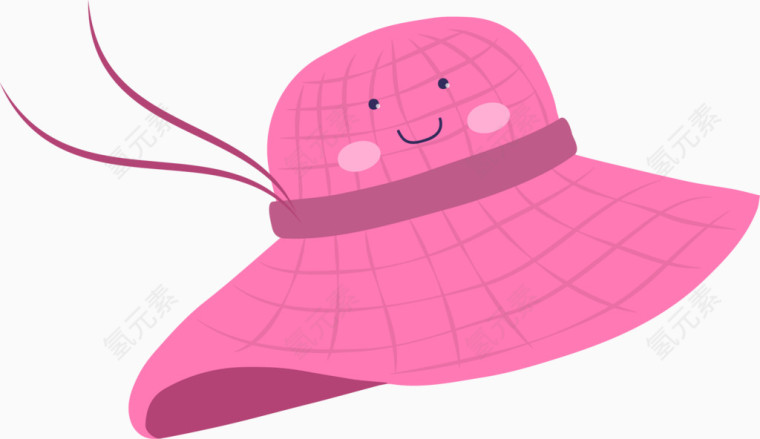 矢量粉色帽子
