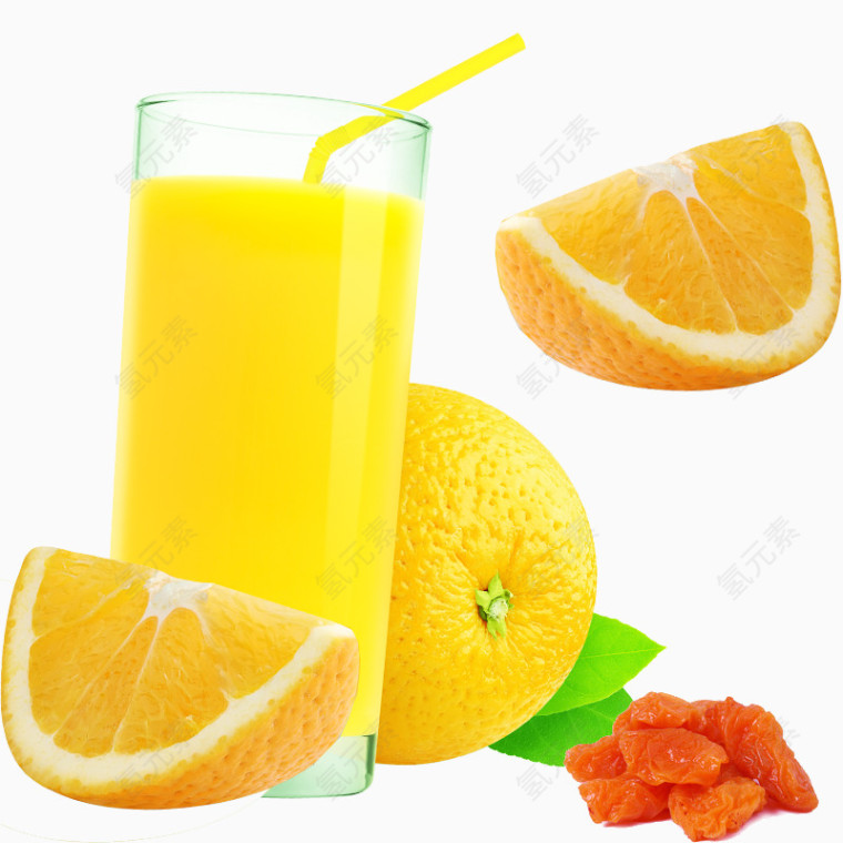 甜橙果汁素材