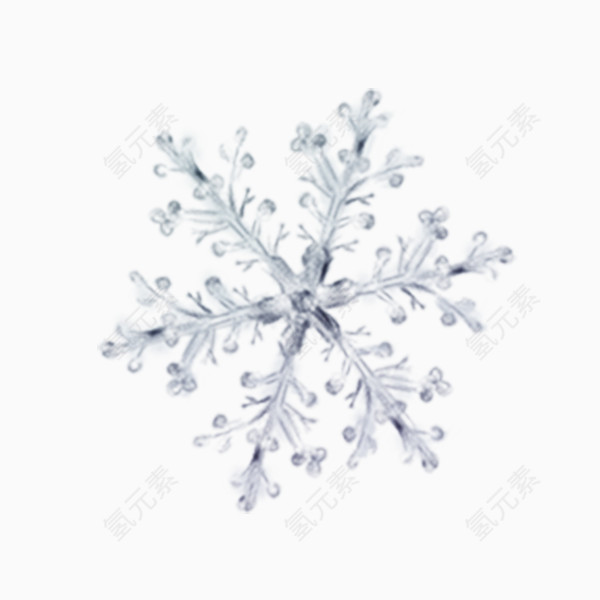 冬季冰雪花装饰图案元素