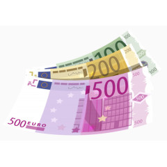 欧元纸币免抠素材