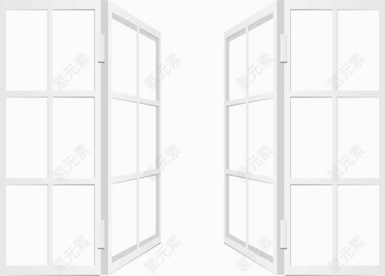 白色窗户矢量素材