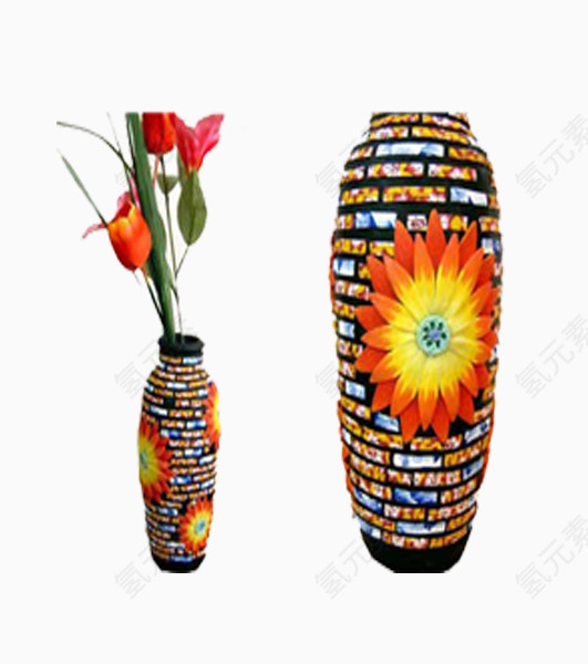 抽象彩色花瓶