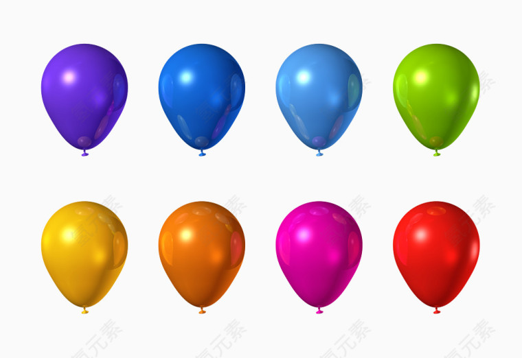 不同颜色的气球