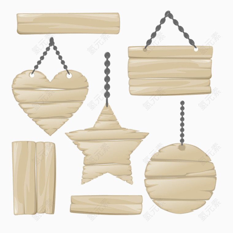 木质的各种形状的通知挂牌