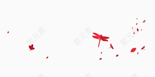 红色中国风剪纸装饰图案