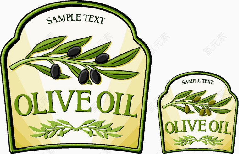 橄榄油标贴图标