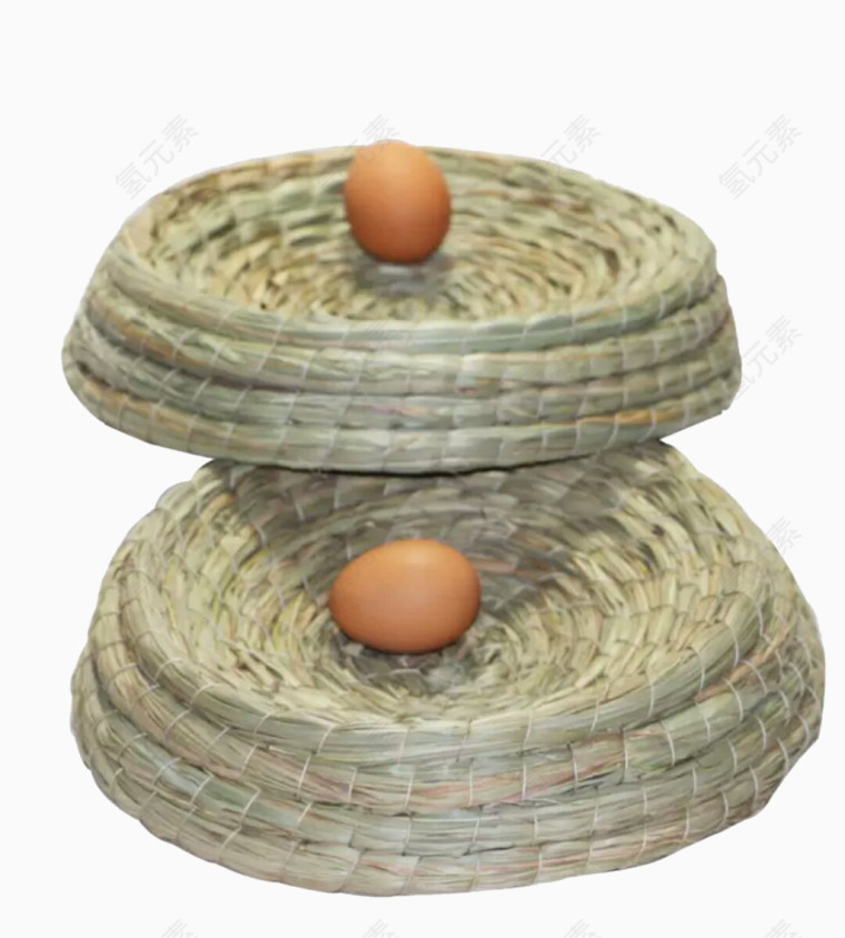 有鸡蛋的两个鸟窝