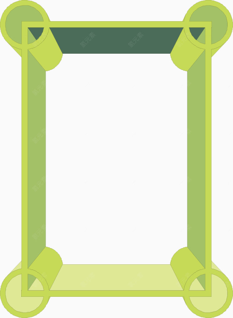 绿色立体矢量表格框素材下载