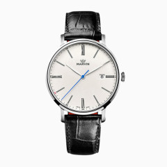 摩纹瑞士时尚蓝针手表