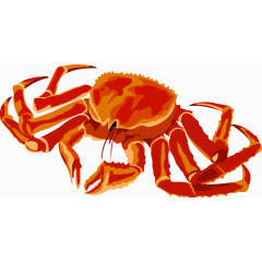 矢量图红烧螃蟹