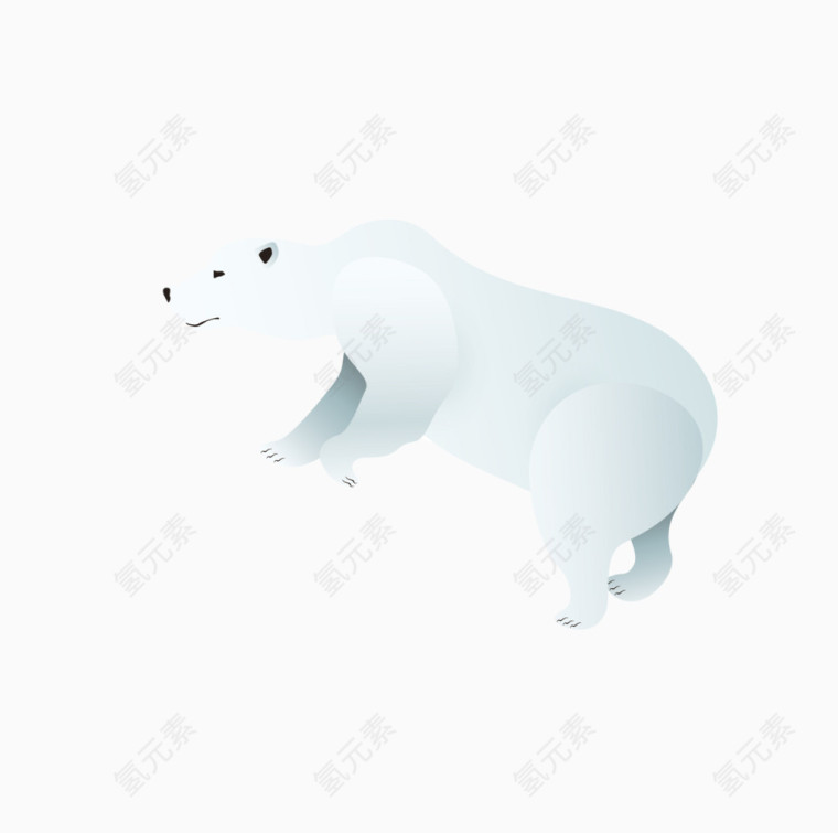 手绘北极熊
