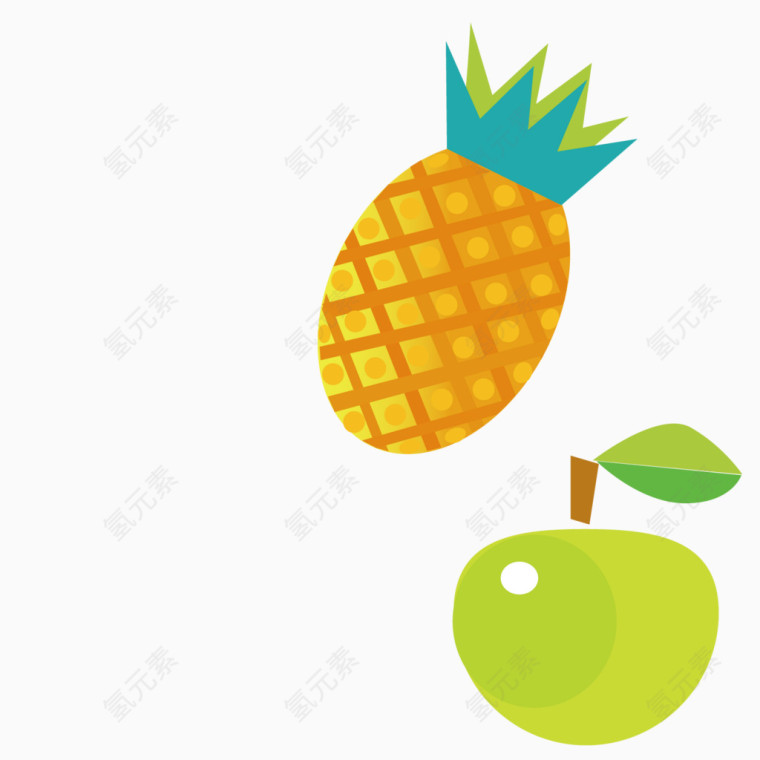 菠萝和苹果