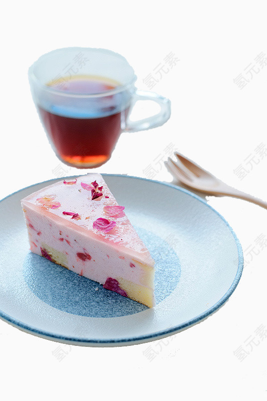 玫瑰草莓蛋糕