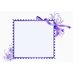 紫色飘带文本框