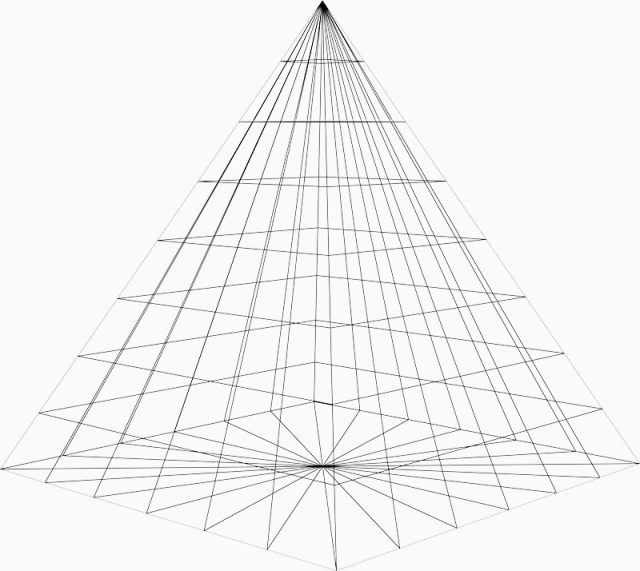 黑色网格3D金字塔下载