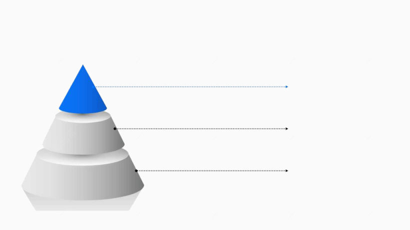 立体锥形图PPT模板下载