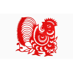 新年公鸡剪纸