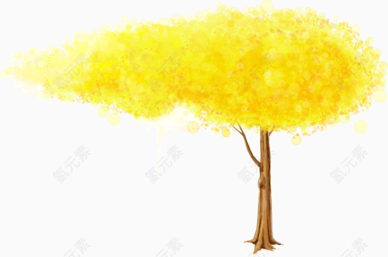 黄色的树