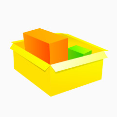 黄色的纸盒