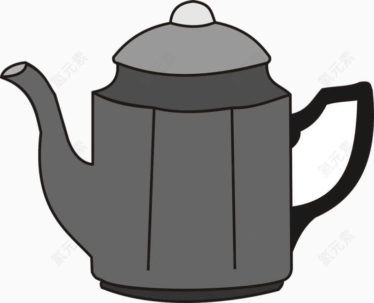 灰色的茶壶