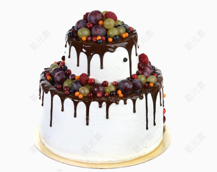 双层巧克力蛋糕图