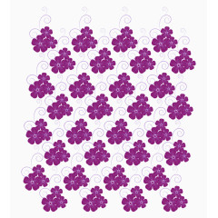 卷曲紫色花朵矢量