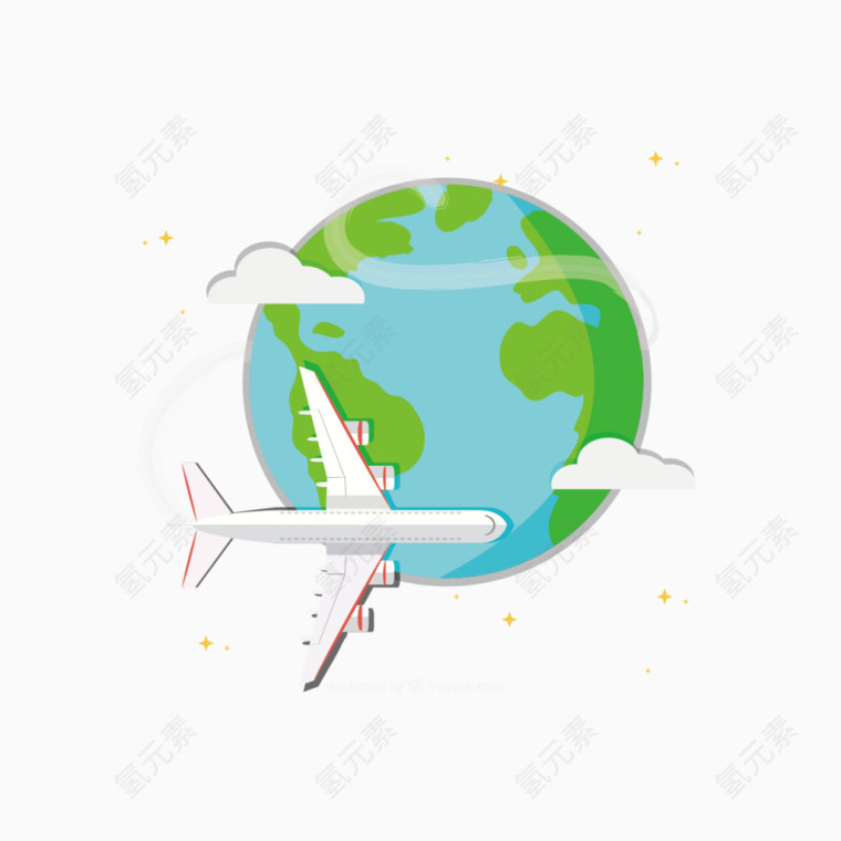 矢量飞机和地球
