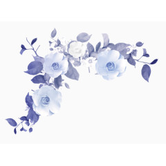 紫色花插画风