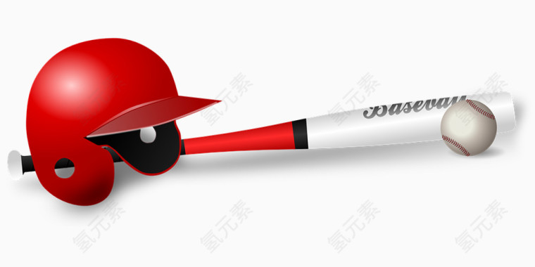 头盔红色棒球运动