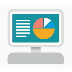 矢量电脑数据分析素材