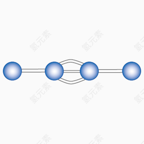 四分子2球棍模型