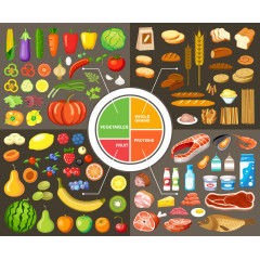 食物营养分类图表