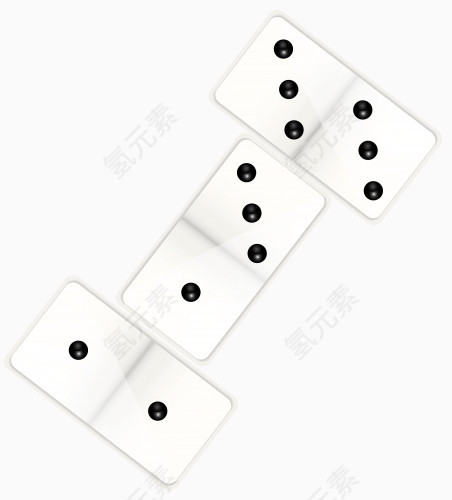 六只黑白骰子