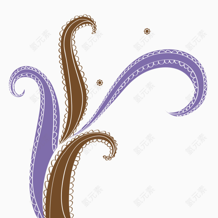 紫色褐色条纹彩带