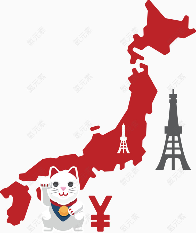 日本招财猫铁塔