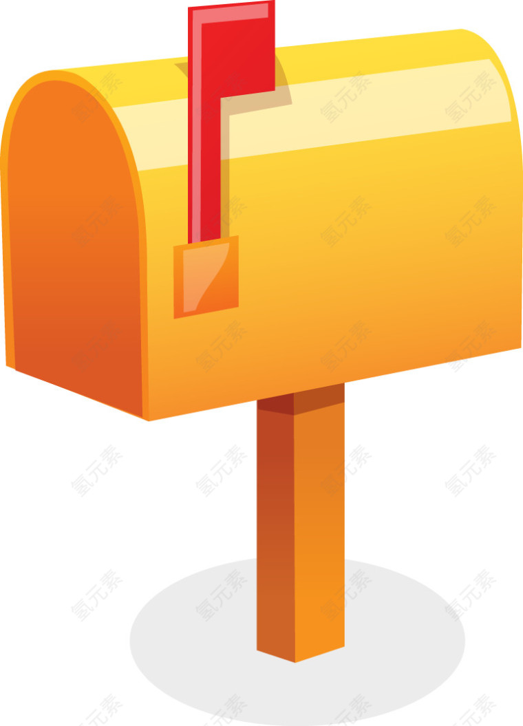 卡通黄橙色信箱