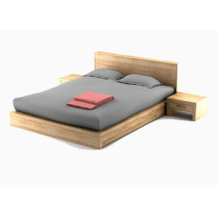 木头制的床