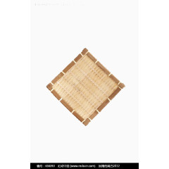 一个编织的竹垫子