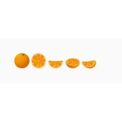 橙汁水果渐变矢量